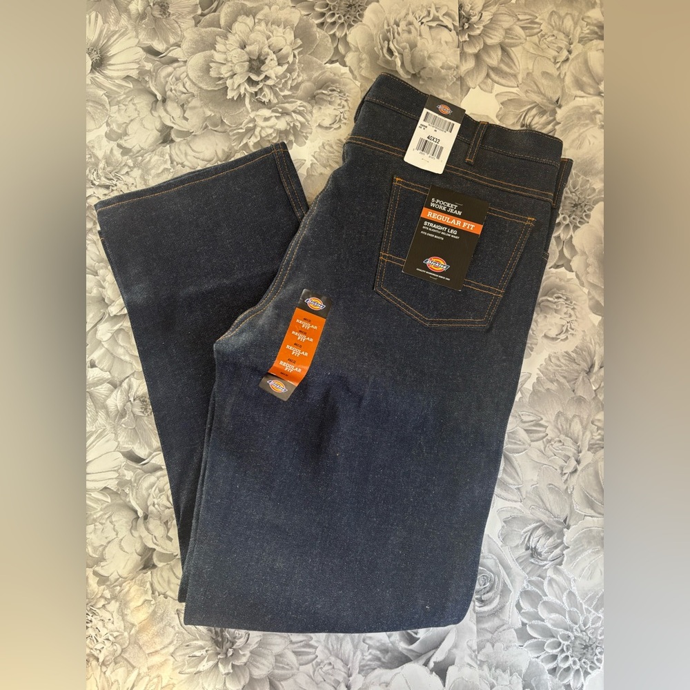 Dickies Men’s Work Jeans 40x32 Regular Fit Straight Leg NWT